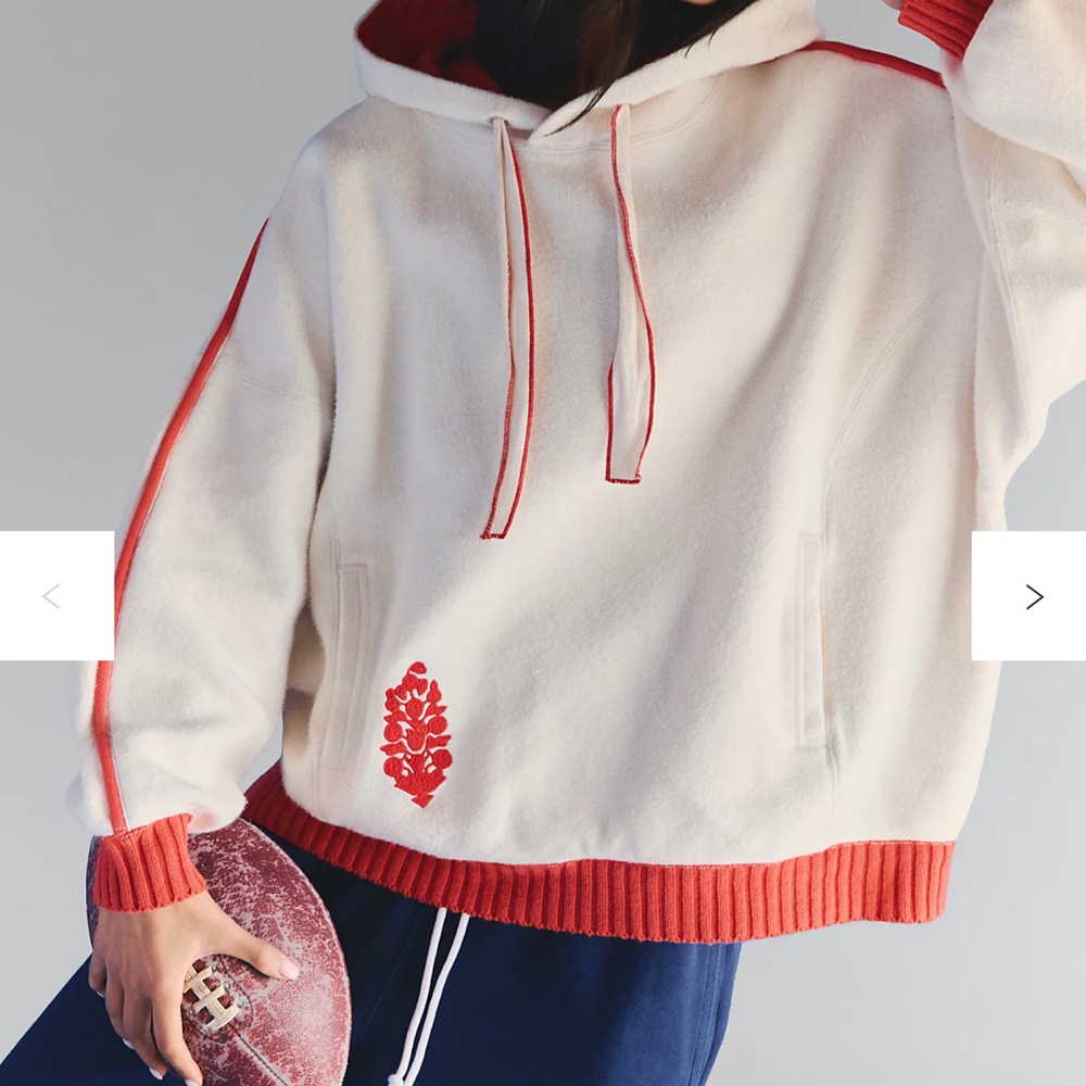 EUC Free People Movement Reset Fleece Hoodie Ivory Combo $198